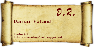 Darnai Roland névjegykártya